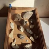 Old sloping pine display case