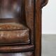 Fauteuil club en cuir de mouton
