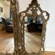 Baroque/Rococo triptych mirror in gilt brass, circa 1950 -M