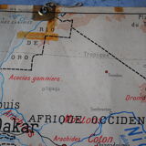 School Nightingale vintage black Africa map