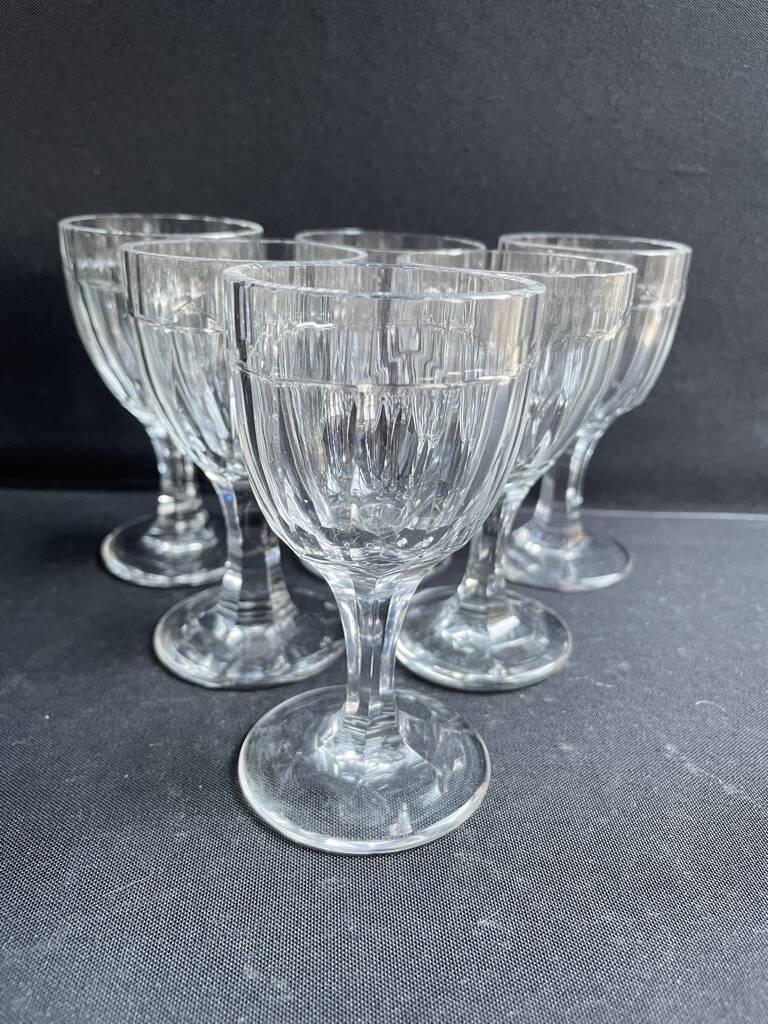 6 port glasses – Cristallerie de Nancy 1920-1934