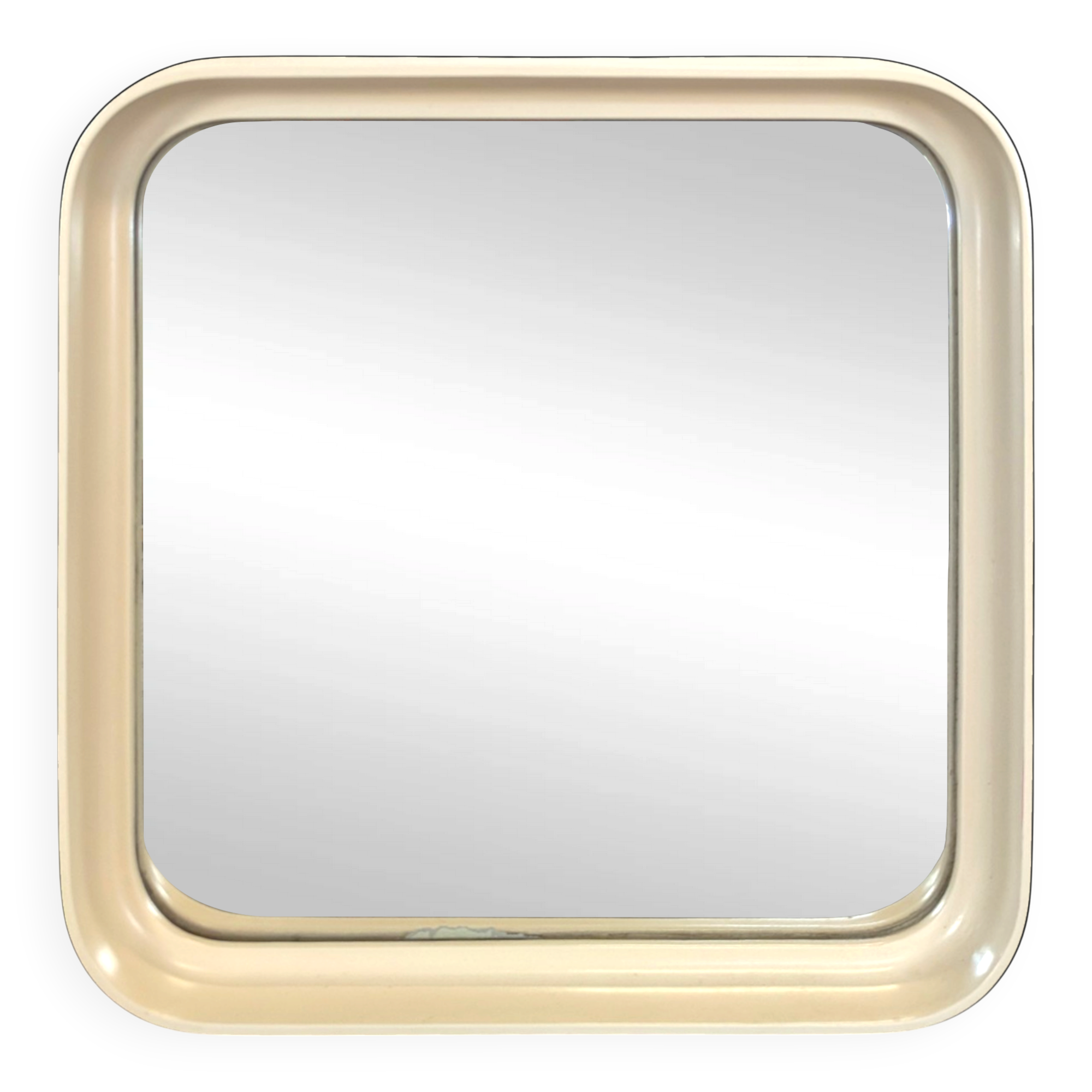Square Italian mirror in resin