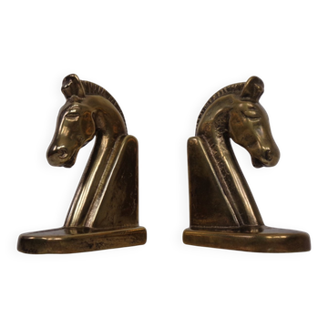 Brass Horses Bookends, 1960s, Set of 2