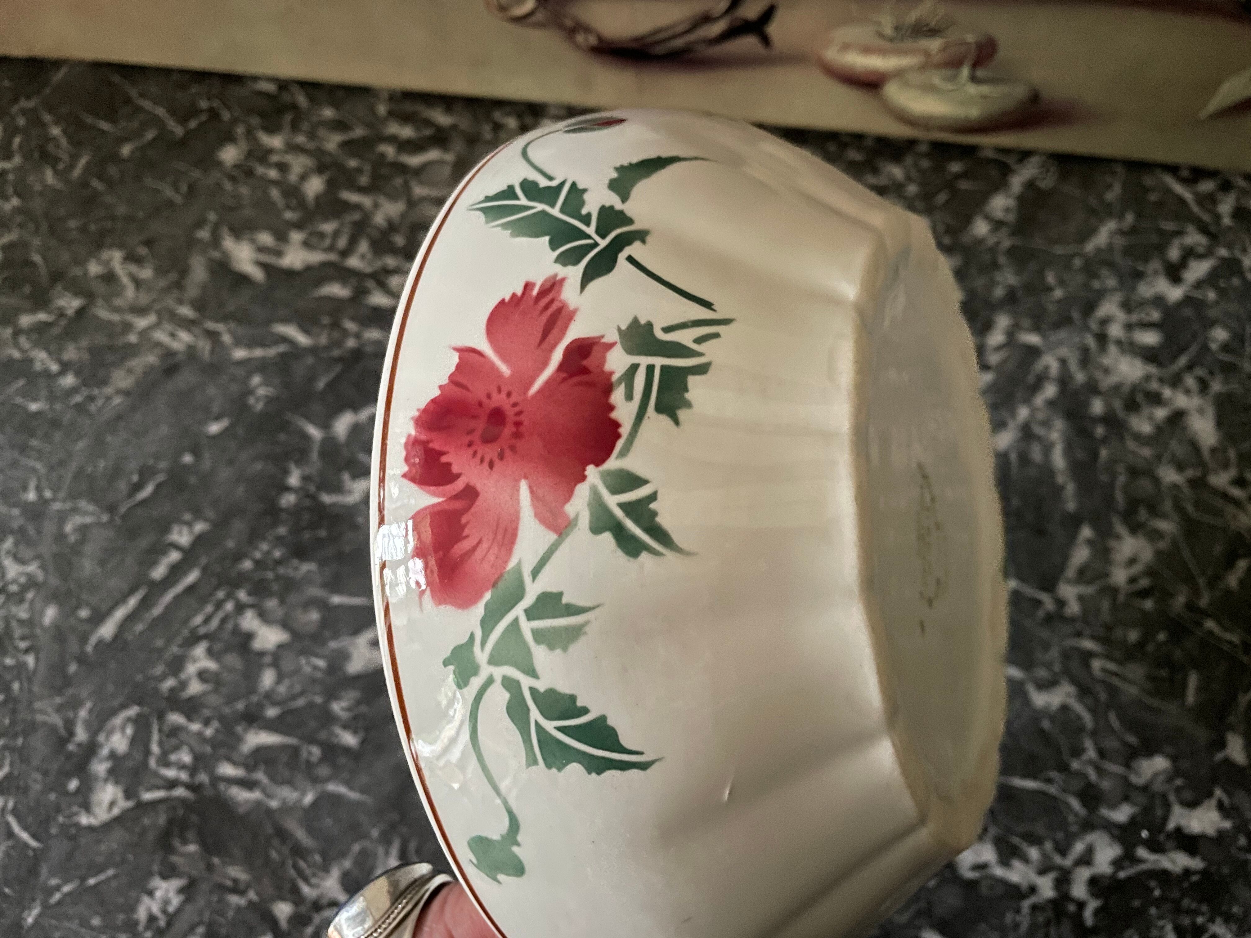 Salad bowl "HBCM, Montereau, France" diam 21 cm