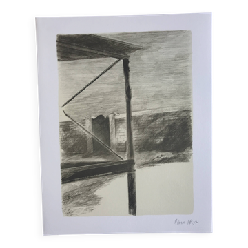 Pierre skira, docks, 1978. lithographie originale signée au crayon