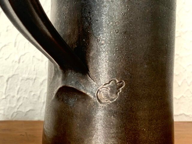 Jean Cacheleux's black ceramic pitcher, 1970s