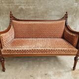 Antique sofa seat classic hall bench old pink