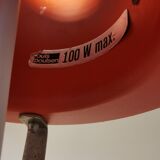 Beautiful older PH 4/3 hanging lamp, in white, with original orange suspension.