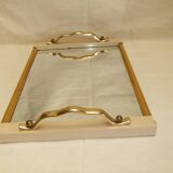 Old art deco mirror serving tray