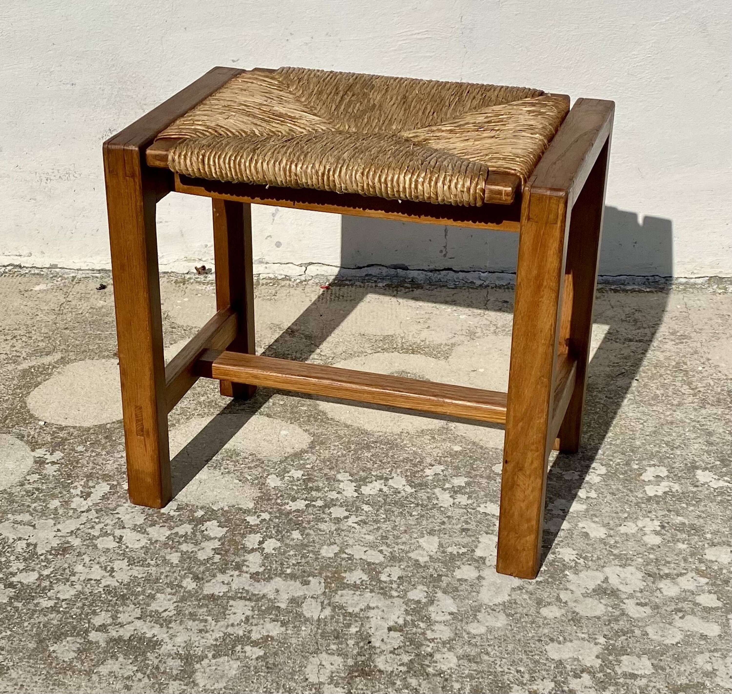 Vintage 1970s REGAIN straw stool