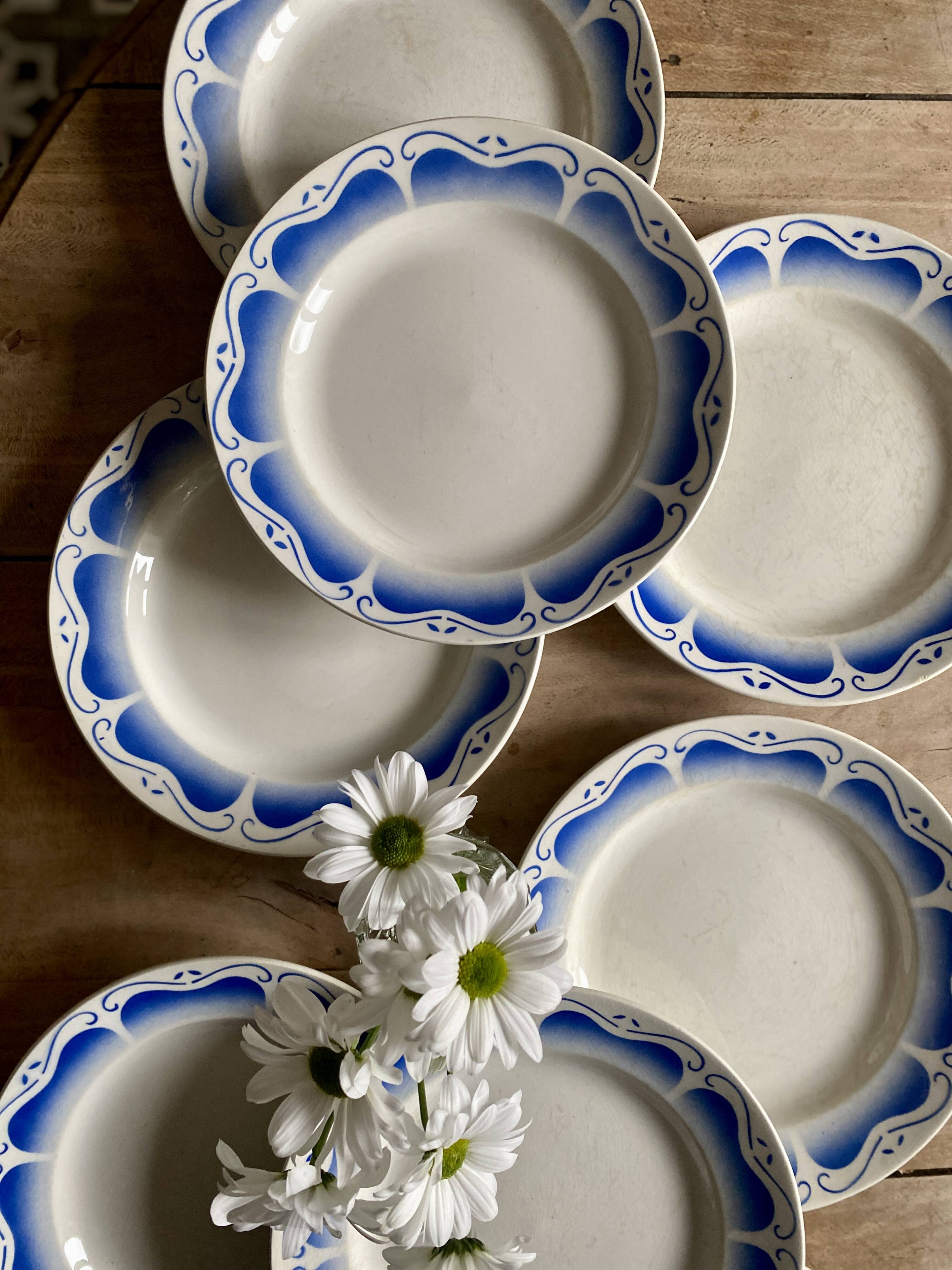 Set of 8 vintage dinner plates