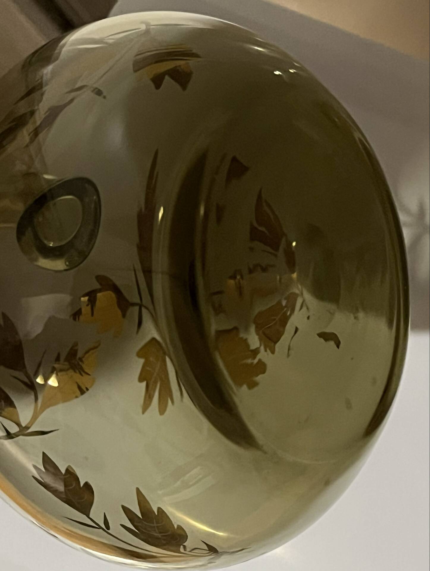Vintage smoked glass jug / carafe with gilding – Vianne glassware