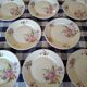 Dessert plates floral decoration Mehun France