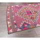 Vintage Turkish hand-knotted tribal runner 82x382