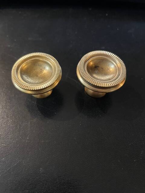 pair of Empire handles in solid chiselled brass