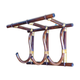 Rattan wall coat rack