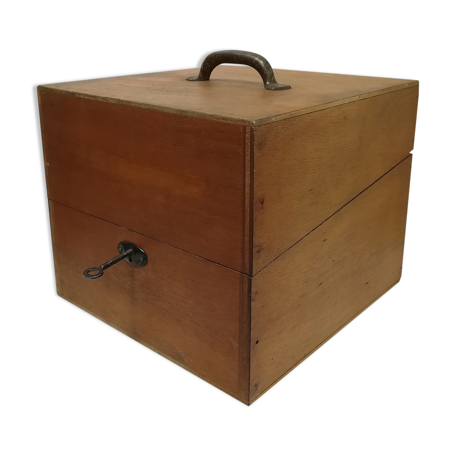 Vintage wooden filing box