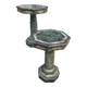 Pair of green marble pedestal tables, 19th century