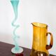 Twisted green vase from the mid-century.