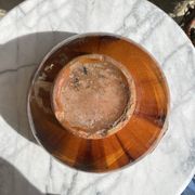 Ancienne Soupiere en terre vernissée flammée