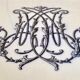 Old large oval dish Brown Westhead Moore & co monogram XIX