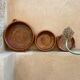 Ensemble de 3 plats en terre cuite