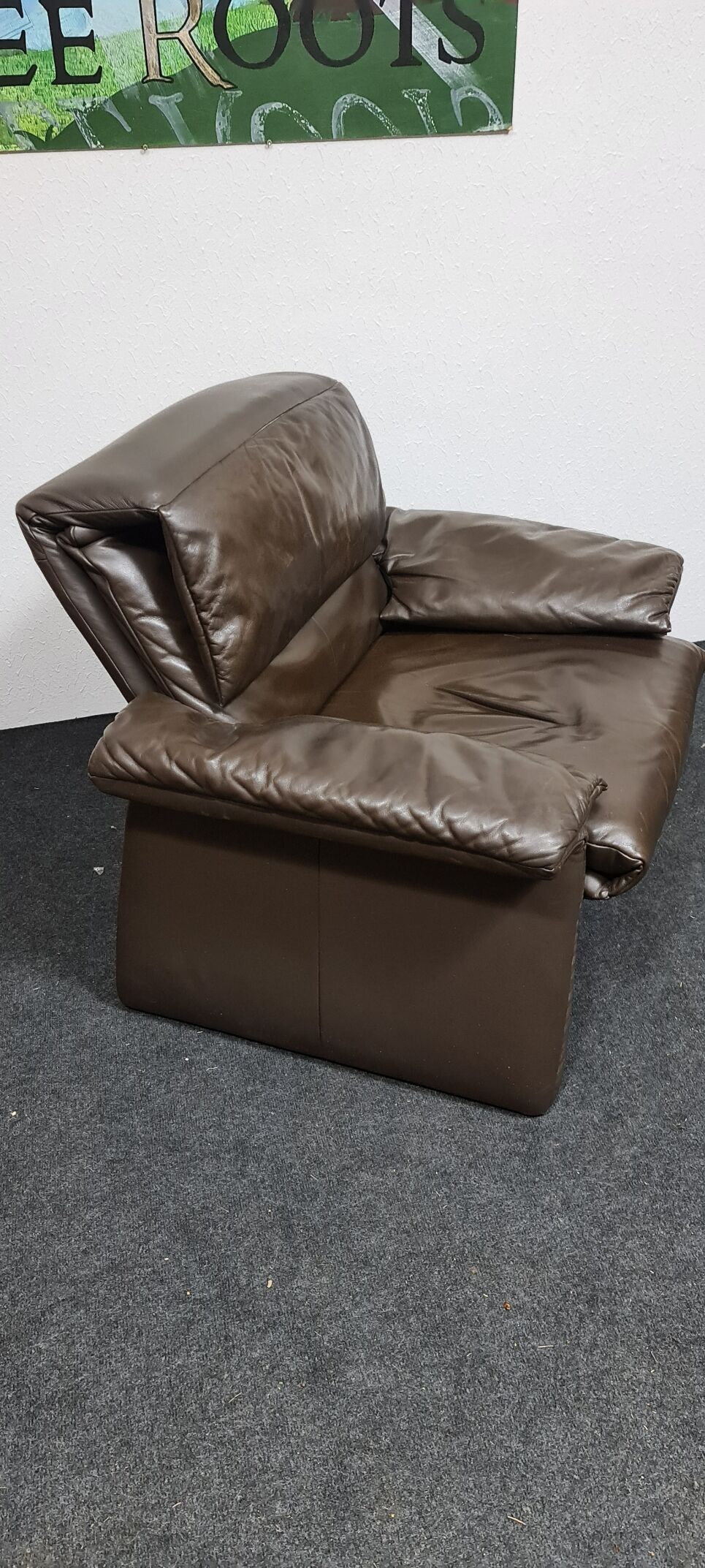 Vintage leather easy chair by Erpo