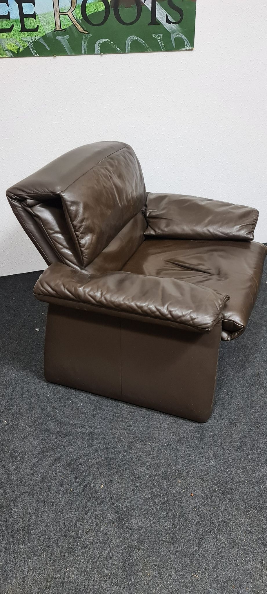 Vintage leather easy chair by Erpo