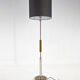 1950s Chrome & Wood Floor Lamp, Czechoslovakia, Restored