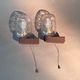 Pair of bedside sconces with RZB leuchten cords 1960 made in Germany