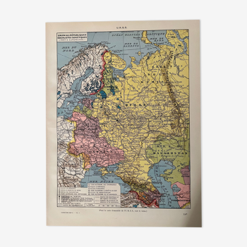 Carte de l'URSS de 1928