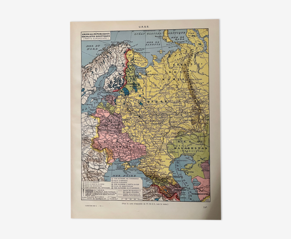 Carte de l'URSS de 1928