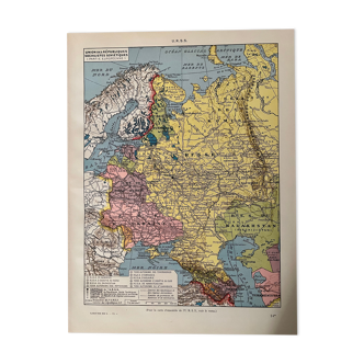 Old map of the USSR from 1928