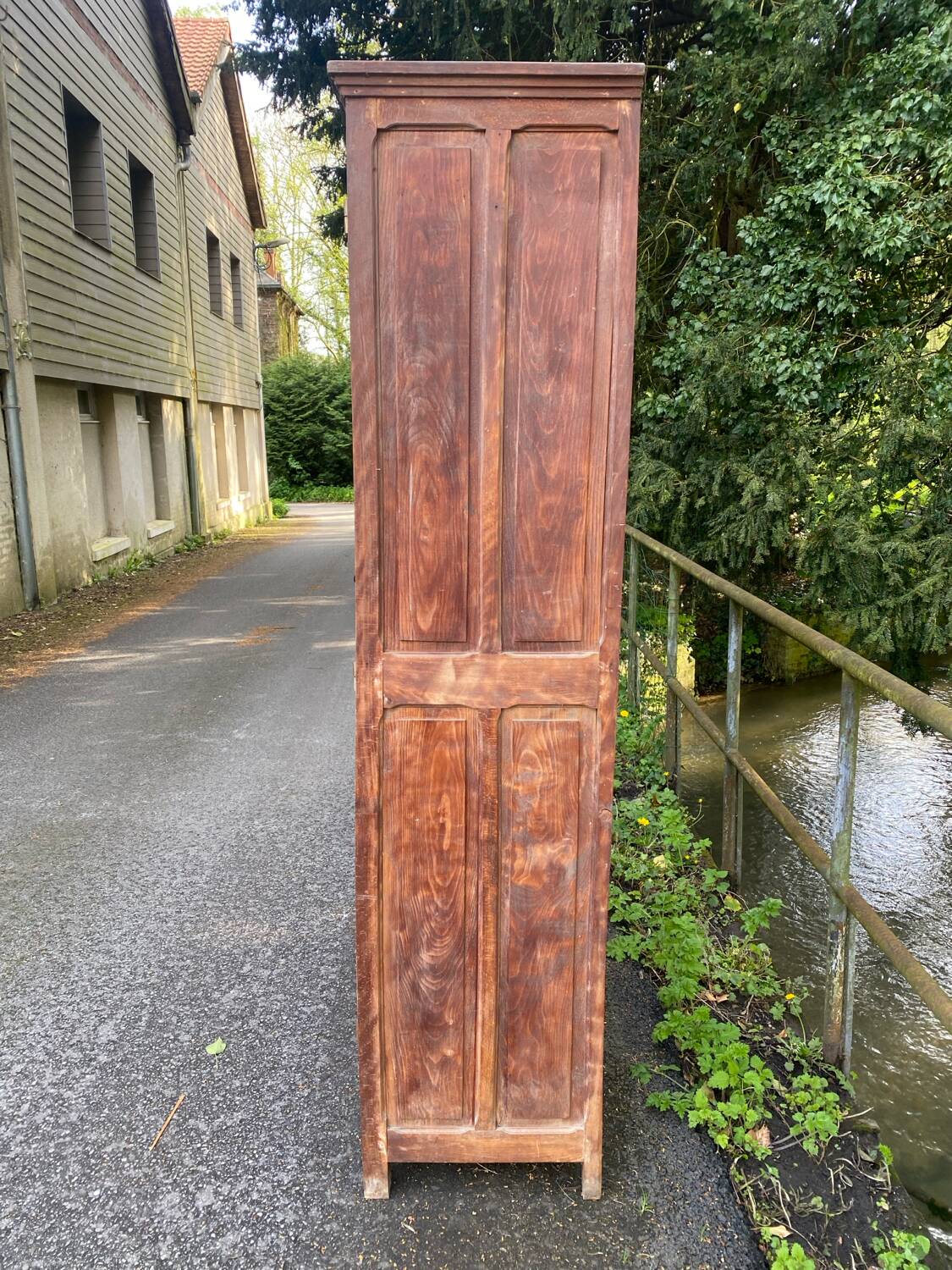 Large Parisian wooden wardrobe