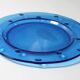 Plat en verre cobalt vintage : pièce maîtresse du milieu du siècle, Borgonovo Italie