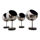 Series of 4 wall lights eye ball XL by Staff Leuchten years 60/70