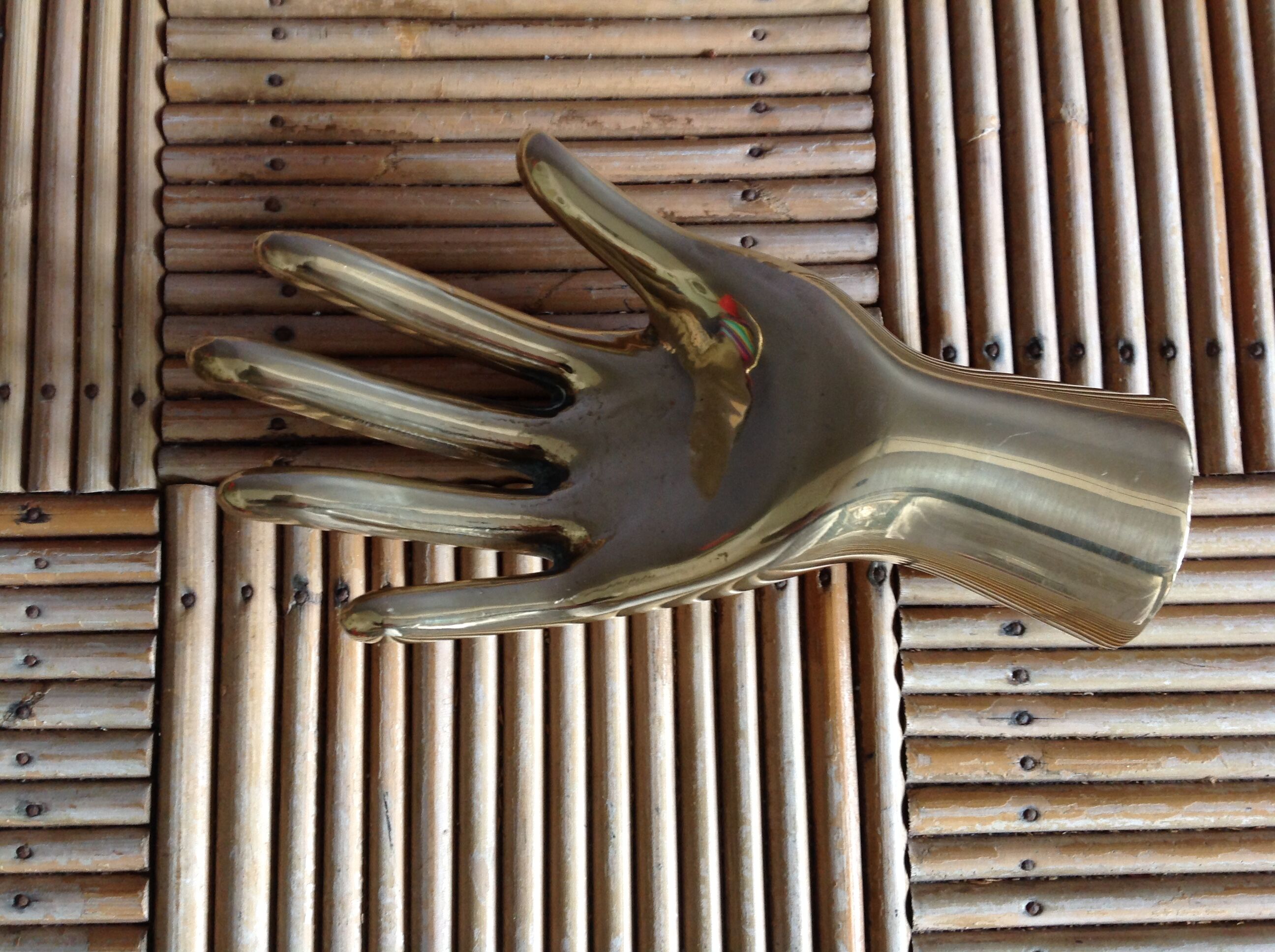 Vintage brass hand
