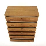 Commode scandinave "tallboy" en chêne, Suède, 1950