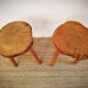 Pair of brutalist stools