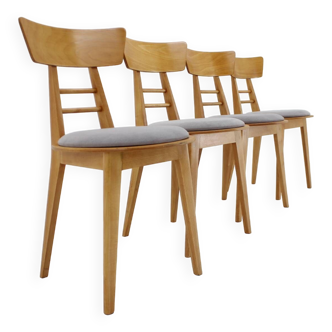 Four Dining Chairs by Ton, Czechoslovakia