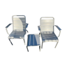 Set of two chairs and stool/footrest fermob luxembourg collection