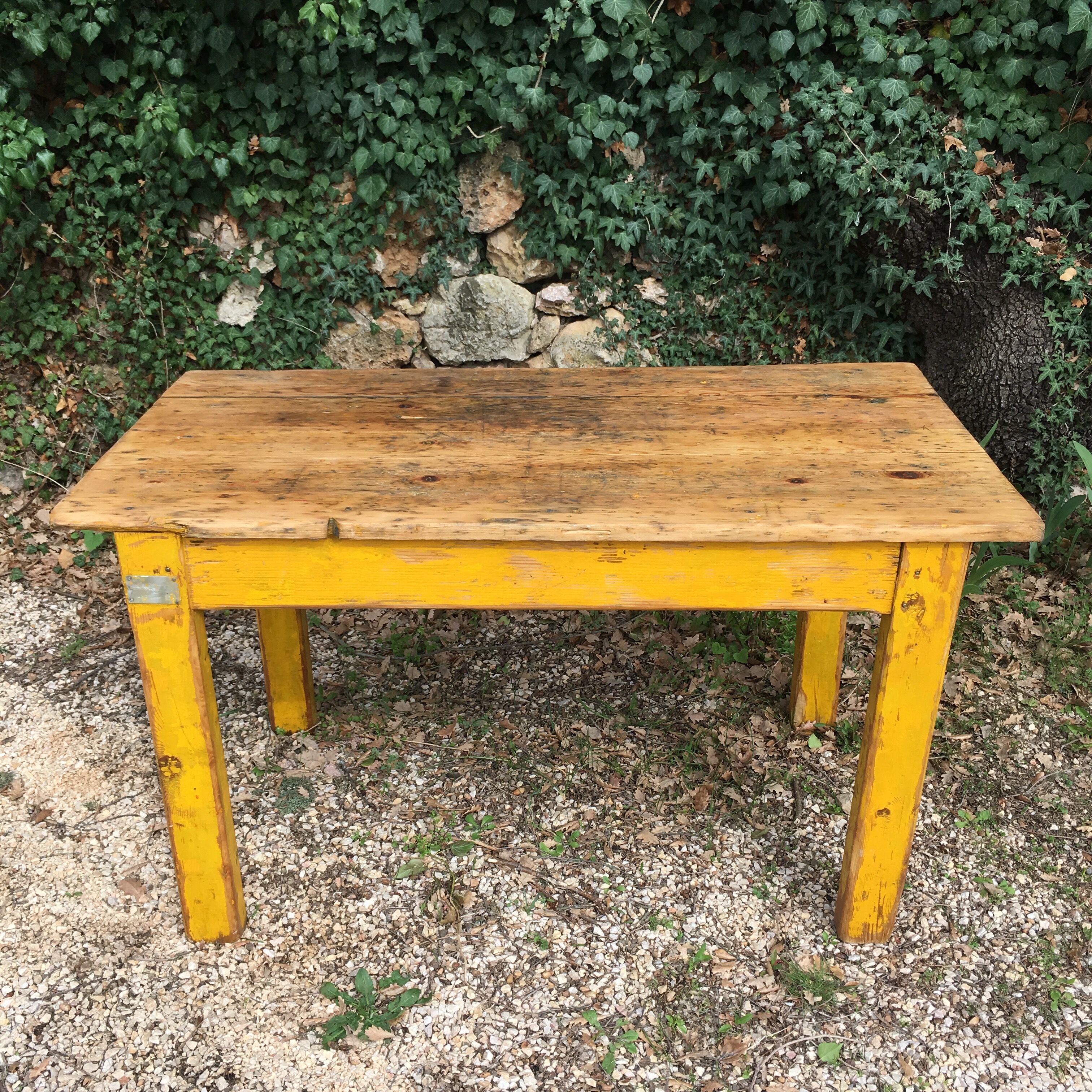 Old wooden table