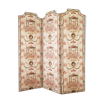 Louis XVI style screen printed canvas