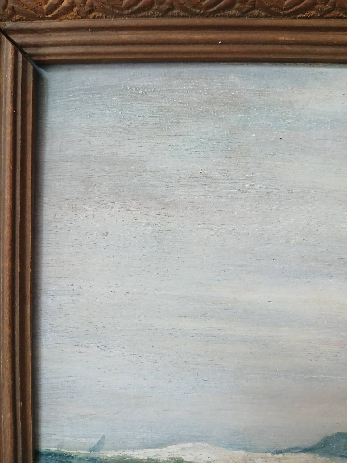 Painting on wood "seaside"