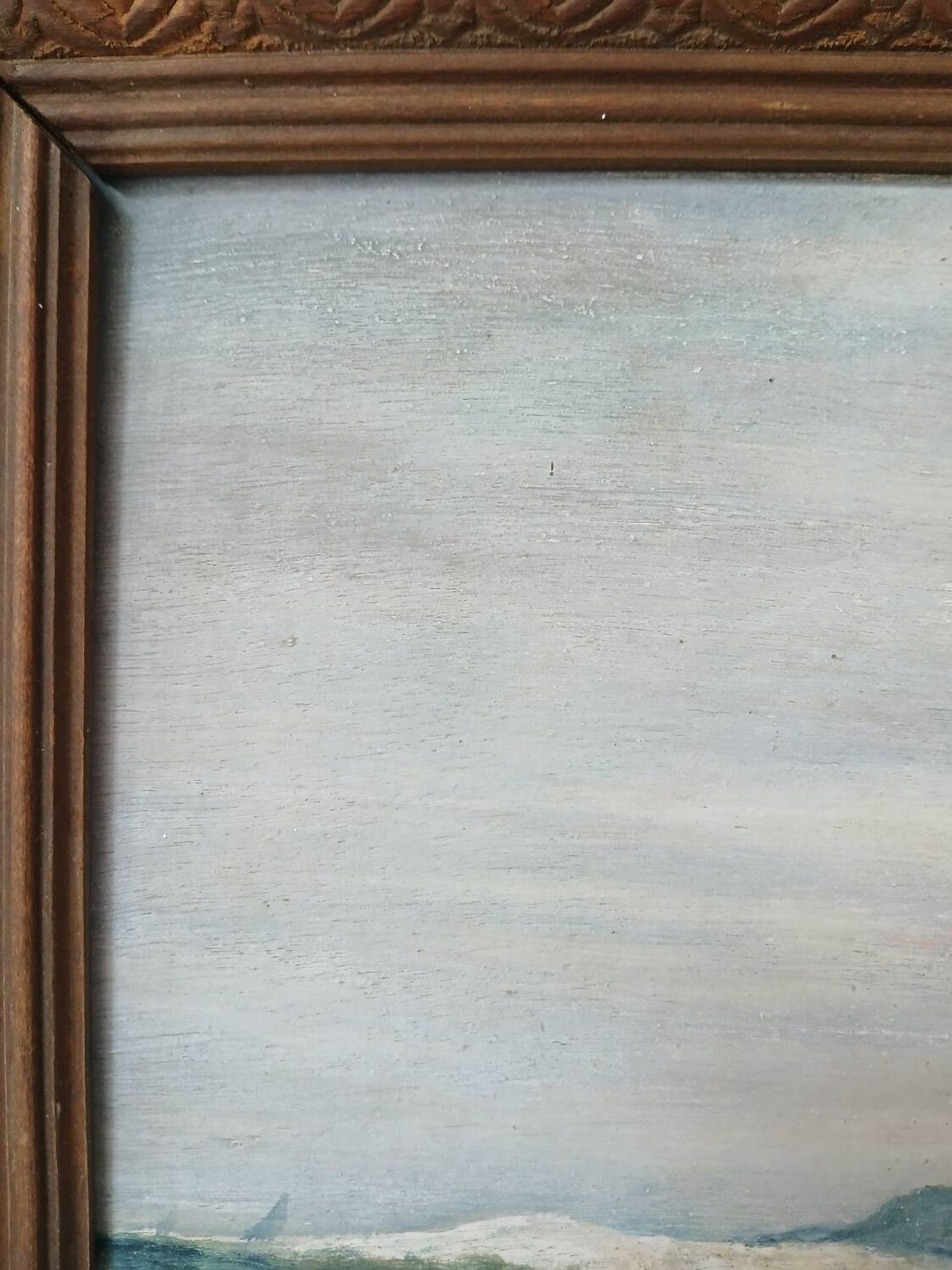 Painting on wood "seaside"