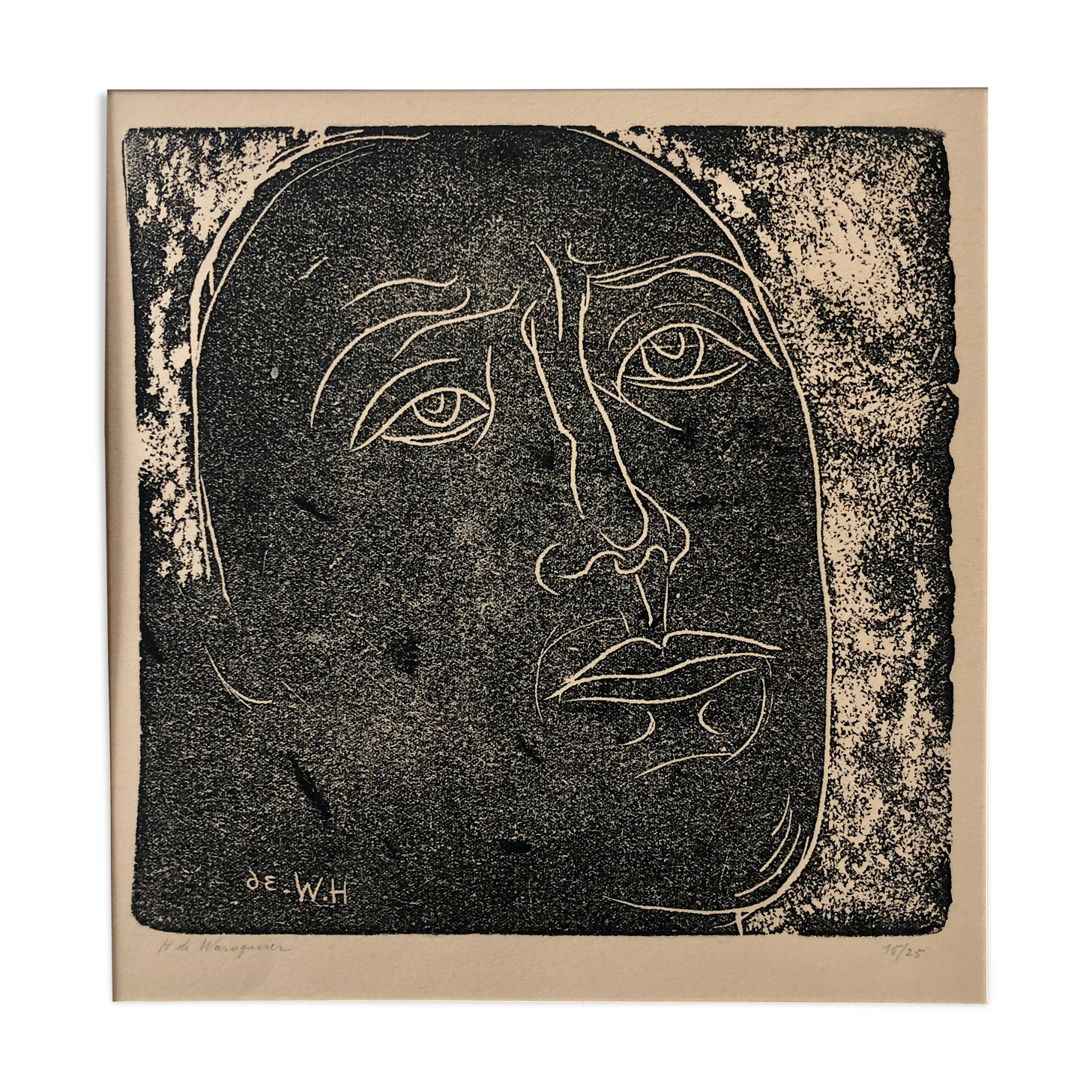 Original engraving by Henry de Waroquier (1936)