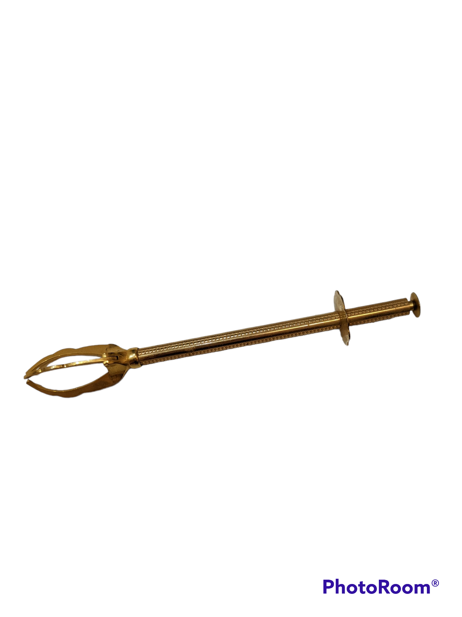 Vintage golden brass sugar tongs/ice cubes/pickles
