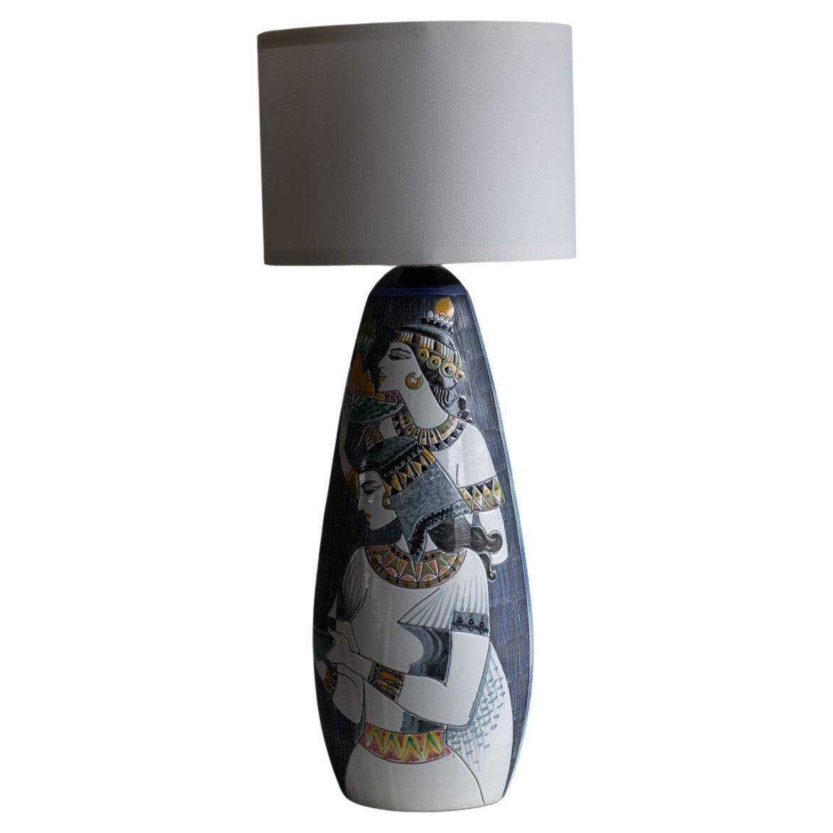 Marian Zawadzki "Oryx" Floor Lamp Unique, Tilgmans Ceramic, Sweden, Dated 1963