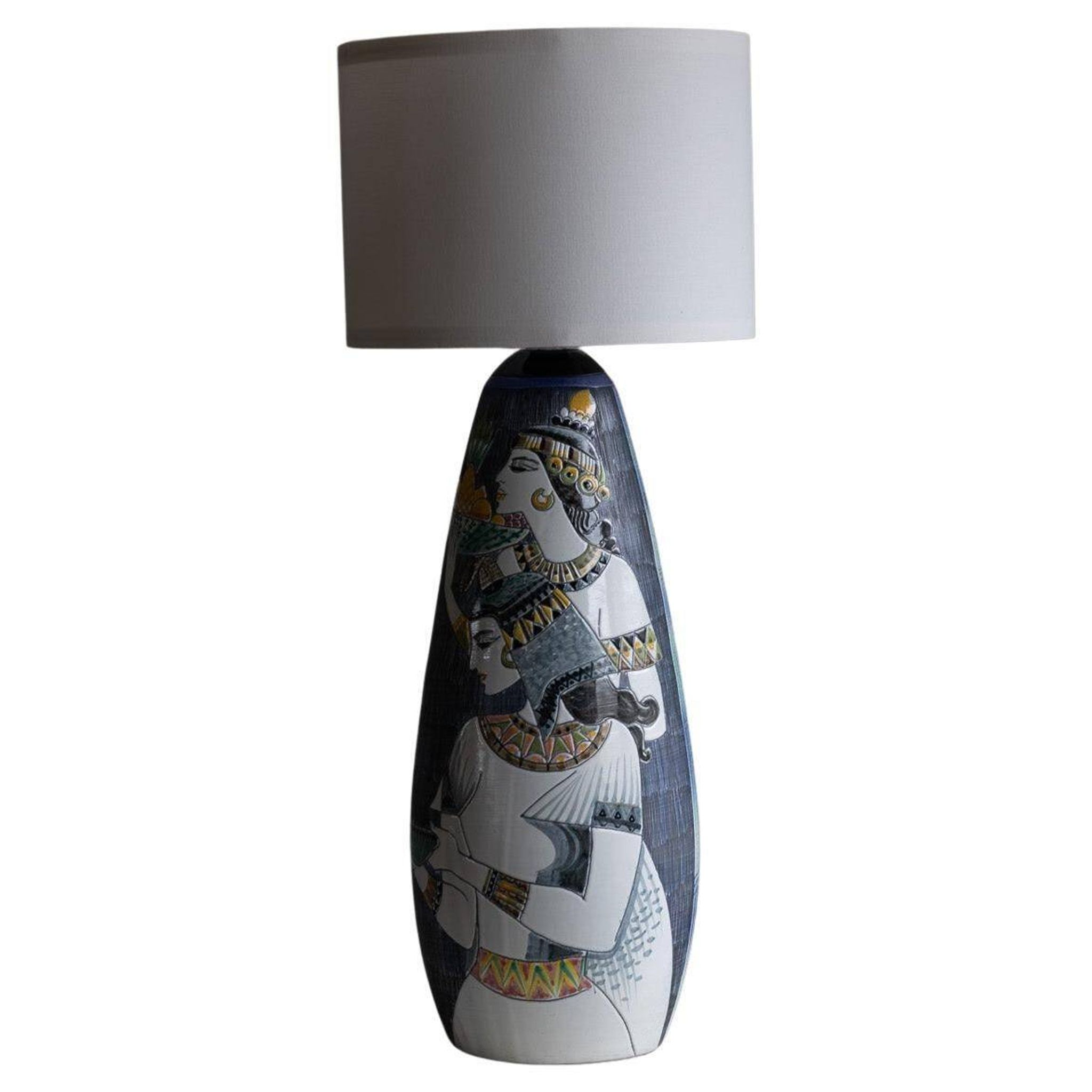 Marian Zawadzki "Oryx" Floor Lamp Unique, Tilgmans Ceramic, Sweden, Dated 1963