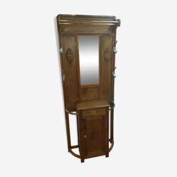Porte-manteau en chêne des années 1930
